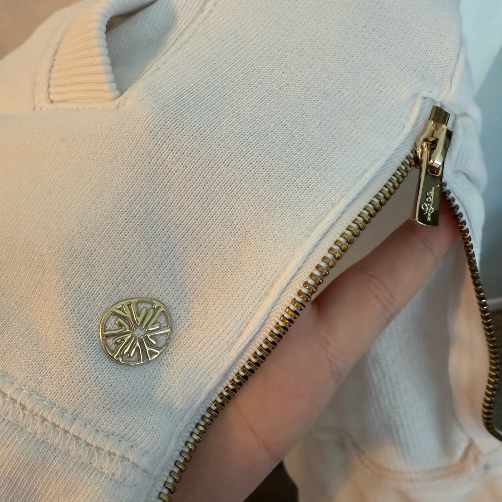EUC Lilly Pulitzer Beachcomber pullover White XL - Picture 9 of 10